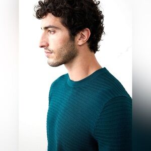 Banana Republic Men’s Merino Wool Textured Sweater | Teal | Size: M